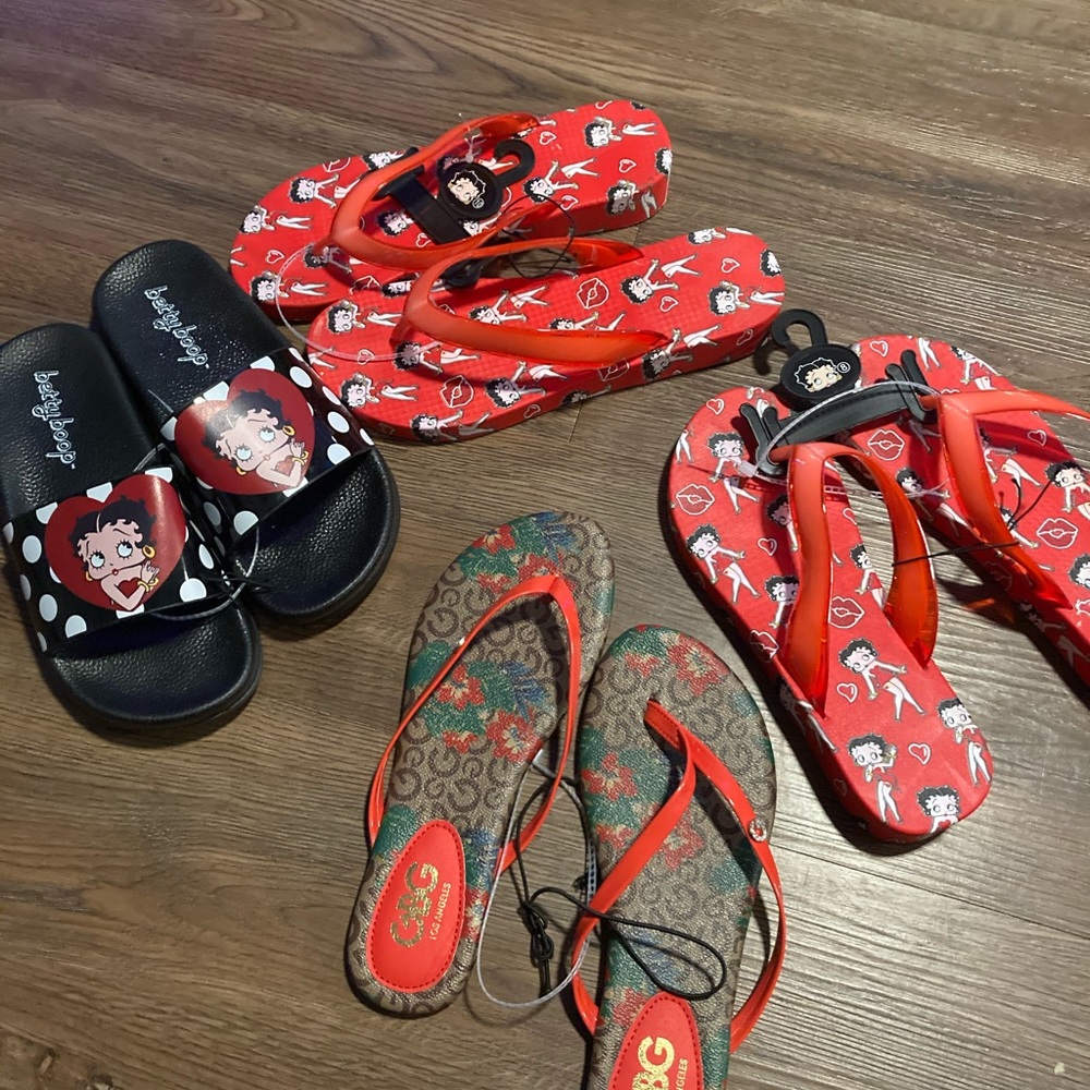 Chancletas  betty boop todas por $35